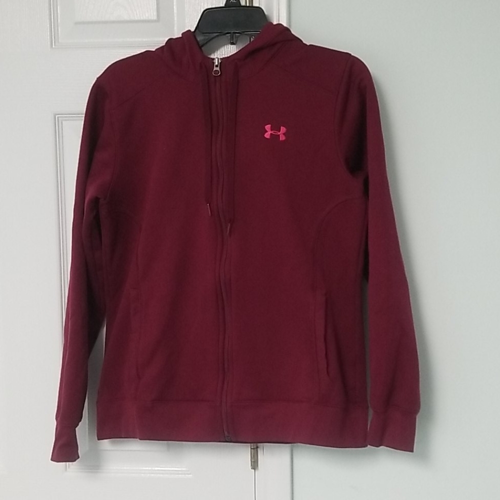 Raspberry under armour sweatshirt size Med